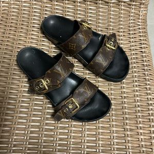 Authentic Louis Vuitton Bom Dia Flat Mule Size 38